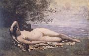 Jean Baptiste Camille  Corot Bacchante couchee au bord de la mer (mk11) oil painting picture wholesale